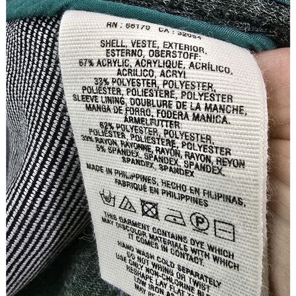 Anthropologie Blazer Women Small Dark Green Open Jacket Cartonnier Unstructured - Picture 10 of 13